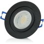 LED Einbaustrahler IP44 Schwarz | GU10 7W 3000K Warmweiß Bad