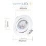 LED Einbaustrahler 230V rund weiß IP20 5 Watt 3000K 3Step