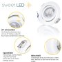 LED Einbaustrahler 230V rund weiß IP20 5 Watt 3000K 3Step