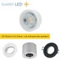 LED Modul Leuchtmittel 2er Set | 5W 230V Flach Warmweiß 50mm