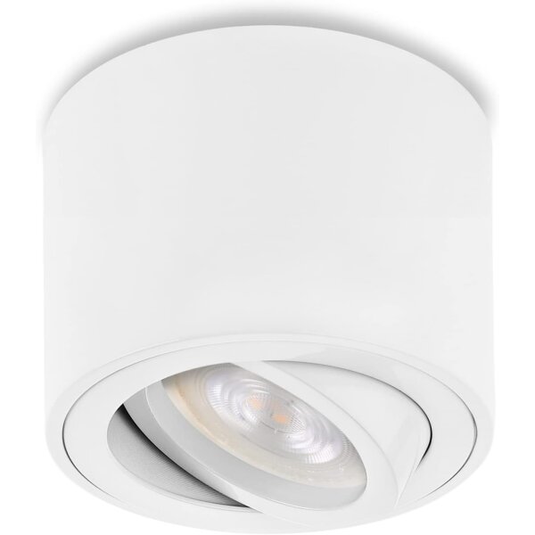 LED Aufbaustrahler Weiß Matt 6er Set | LED Aufbauspot 5W CCT 230V