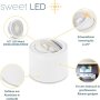 LED Aufbaustrahler Weiß Matt 6er Set | LED Aufbauspot 5W CCT 230V