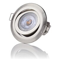 LED Einbaustrahler rund 230 Volt - Licht Led Lampen chrom...