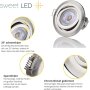 LED Einbaustrahler 5W 3-Step Dimmbar | Flach Einbauleuchten warmweiß