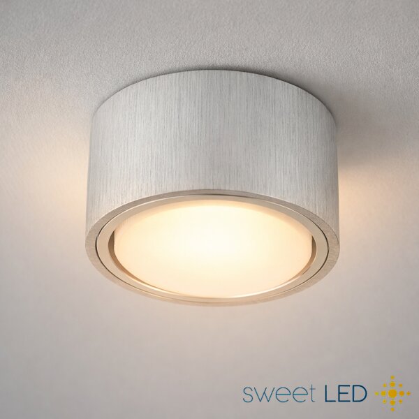 Aufbaustrahler Set GX53 silber 8W Aufbauspot Deckenstrahler neutralweiß Sparpack