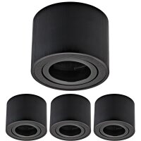 4er Set Schwarz Alu Aufbauspot Gehäuse | Schwenkbar...