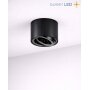 4er Set Schwarz Alu Aufbauspot Gehäuse | Schwenkbar Ø80mm 230V