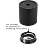 4er Set GU10 Aufbaustrahler Schwarz | 7W LED 230V Schwenkbar