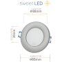 LED Einbaustrahler 230V IP44 | 10er Set 6500K Bad Deckenspot 6,5W