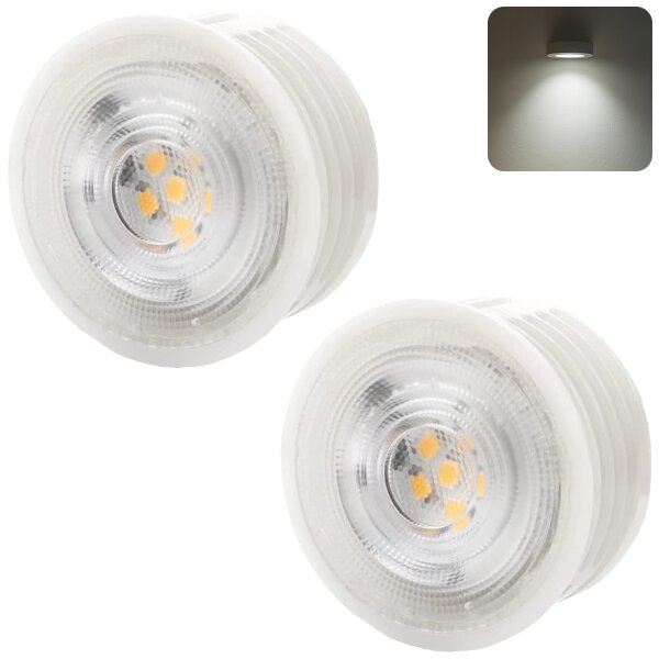 LED Modul 5W Keramik | Neutralweiß 230V Flach Ø50mm 2er Set