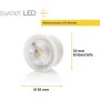 LED Modul 5W Keramik | Neutralweiß 230V Flach Ø50mm 2er Set