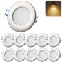 LED Einbaustrahler Badezimmer | IP44 LED Spots Bad 10er Set 3000K 6,5W