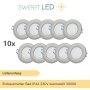 LED Einbaustrahler Badezimmer | IP44 LED Spots Bad 10er Set 3000K 6,5W