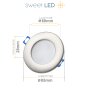 10er Set LED Einbaustrahler IP44 Dimmbar | Flach 6,5W Warmweiß 230V