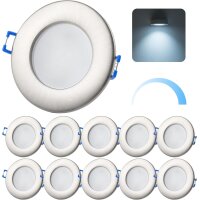 LED Einbaustrahler Bad IP44 Dimmbar | 10er Set Flach...