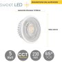 LED-Modul CCT dimmbar 230V, 5W 500lm Ø50mm, 23mm Flach – LED-Leuchtmittel mit 3 Lichtfarben für GU10 Spots