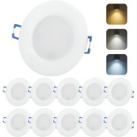 LED Einbaustrahler CCT IP44 Weiß | Spot 10er Set...