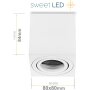 LED Aufbauspot GU10 7W 230V Schwenkbar | 4er Set 3000K Weiß Matt
