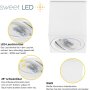LED Aufbauspot GU10 7W 230V Schwenkbar | 4er Set 3000K Weiß Matt