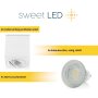 LED Aufbauspot GU10 7W 230V Schwenkbar | 4er Set 3000K Weiß Matt