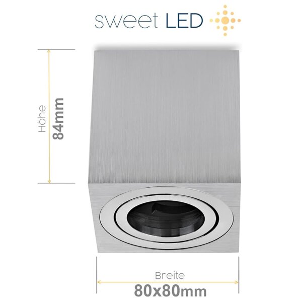 LED Aufbauspot GU10 7W 230V Schwenkbar | 4er Set 3000K Deckenspots