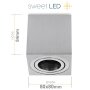 LED Aufbauspot GU10 7W 230V Schwenkbar | 4er Set 3000K Deckenspots