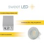 LED Aufbauspot GU10 7W 230V Schwenkbar | 4er Set 3000K Deckenspots