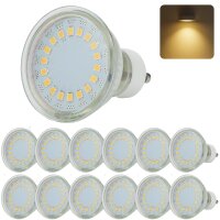 LED Leuchtmittel GU10 5W Warmweiß (3000K) 230V Lampe | 12er Sparpack