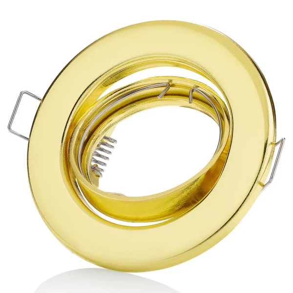 LED Einbaustrahler GU10 | LED Einbauspots 230V 12er Set Gold 5W 3000K