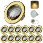 LED Einbaustrahler GU10 | LED Einbauspots 230V 12er Set Gold 5W 3000K