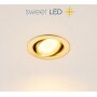 LED Einbaustrahler GU10 | LED Einbauspots 230V 12er Set Gold 5W 3000K
