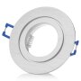 IP44 230V Einbaurahmen Bad | Alu Gebürstet GU10 Flach Ø68mm