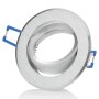 LED Einbaustrahler Deckenspot 230V - Einbaurahmen GU10 Flach - Aluminium Gebürstet Schwenkbar - Led Leuchtmittel