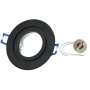 Einbaurahmen ohne Leuchtmittel - LED Einbaustrahler 230V Bad IP44 Aluminium mit Klickverschluss - Led Deckenleuchte rund schwarz gebürstet