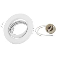 Einbaurahmen Weiß GU10 flach | Ø68mm Loch...