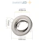 LED Einbauspots schwenkbar | 12er LED Einbaustrahler 230V GU10 Chrom