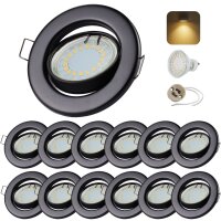 LED Einbaustrahler 5W GU10 230V Schwenkbar | 12er Set...