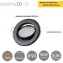 LED Einbaustrahler 5W GU10 230V Schwenkbar | 12er Set 3000K Schwarz