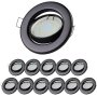 LED Einbaustrahler 5W GU10 230V Schwenkbar | 12er Set 3000K Schwarz