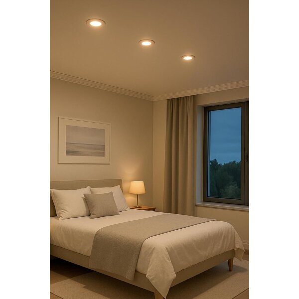LED Einbaustrahler GU10 5W 230V | 12er Set Weiß Schwenkbar 3000K Einbauspots