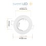LED Einbaustrahler GU10 5W 230V | 12er Set Weiß Schwenkbar 3000K Einbauspots