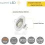 LED Einbaustrahler GU10 5W 230V | 12er Set Weiß Schwenkbar 3000K Einbauspots
