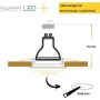 LED Einbaustrahler GU10 5W 230V | 12er Set Weiß Schwenkbar 3000K Einbauspots