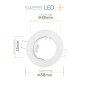 Sparpack Einbaustrahler GU10 3W Kaltweiß rund schwenkbar weiß matt LED