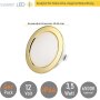 LED Möbeleinbauleuchte 3,5W 12V IP44 | 4er Set 6500K Gold Spots
