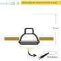 LED Möbeleinbauleuchte 3,5W 12V IP44 | 4er Set 6500K Gold Spots