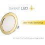 LED Möbeleinbauleuchte 3,5W 12V IP44 | 4er Set 6500K Gold Spots