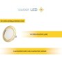 LED Möbeleinbauleuchte 3,5W 12V IP44 | 4er Set 6500K Gold Spots