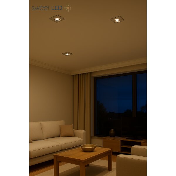 LED Einbaustrahler 230V Flach | Warmweiß Deckenspots 5W Dimmbar