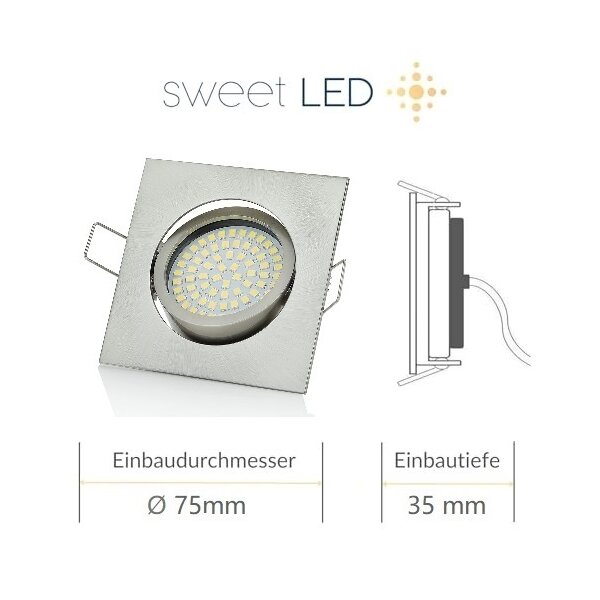 LED Einbaustrahler 230V Flach | Warmweiß Deckenspots 5W Dimmbar